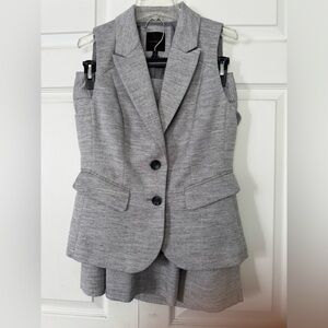 The Limited Textured Gray Blazer and Skirt Ensemble Sz S